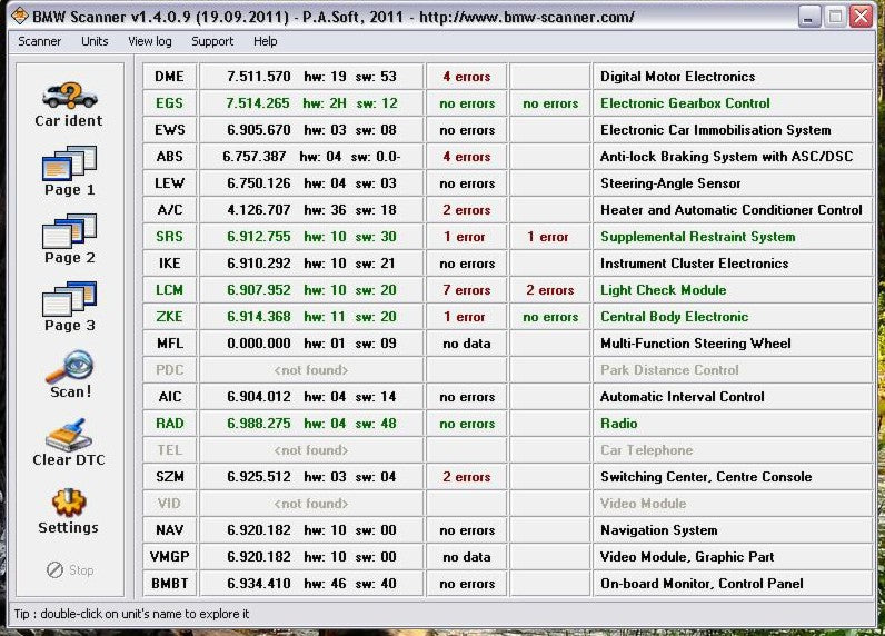 PA SOFT - BMW SCANNER 1.4.0 WITH LATEST DRIVERS ON USB DRIVE