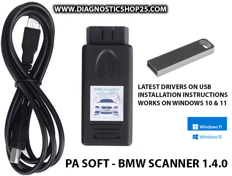 PA SOFT - BMW SCANNER 1.4.0 WITH LATEST DRIVERS ON USB DRIVE