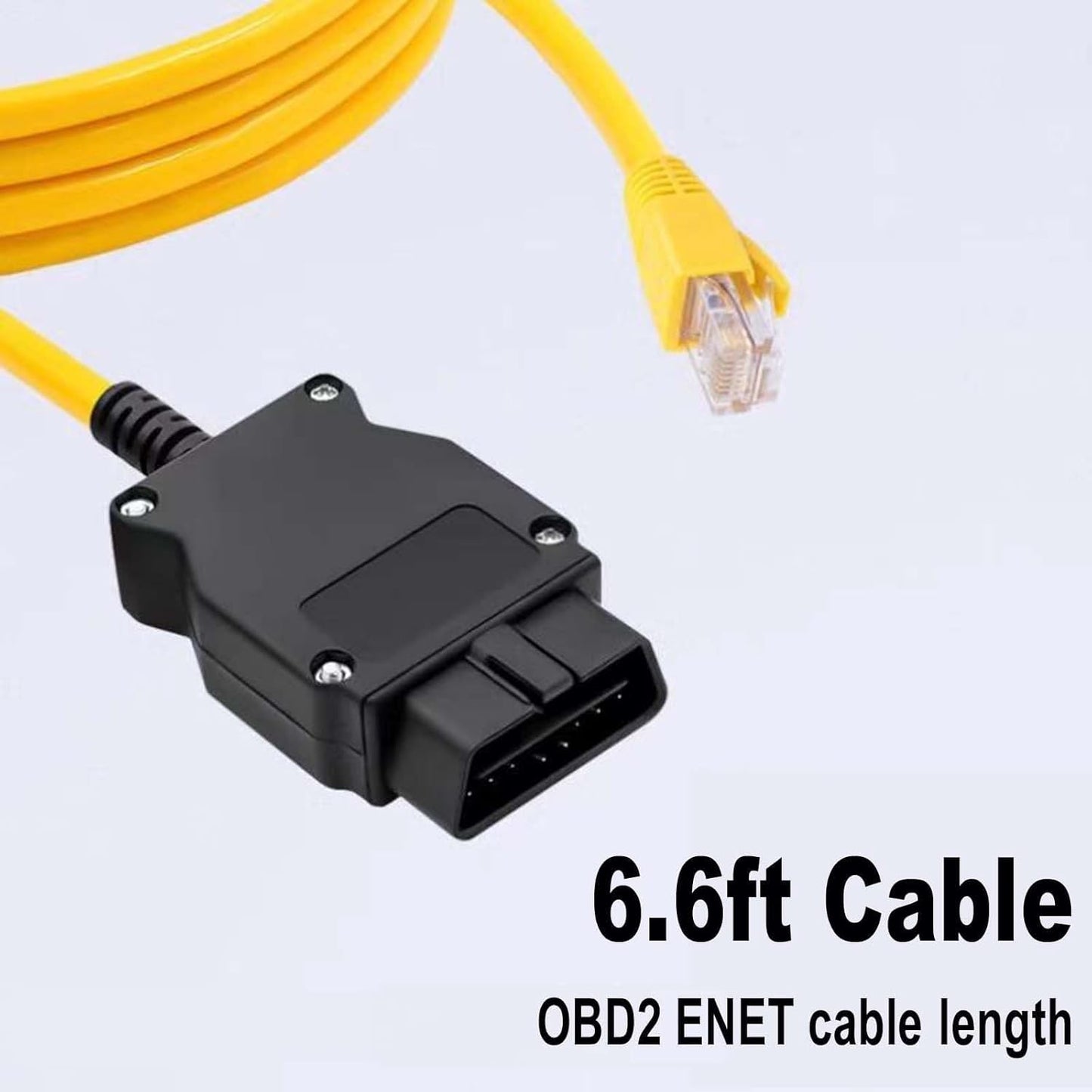 ENET (Ethernet to OBD2) Interface Cable, RJ45 ENET Cable for BMW E-SYS, ISTA WORKS WITH F & G SERIES