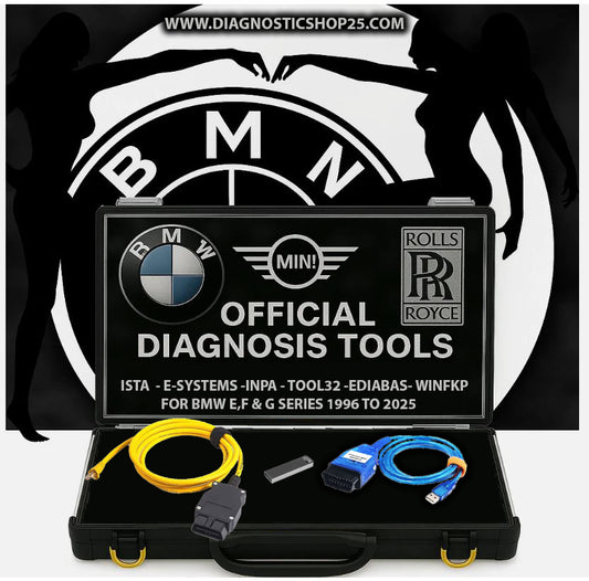 K+DCAN & ENET CABLE & BMW DIAGNOSTIC, PROGRAMMING AND CODING SOFTWARE PACK FOR E, F & G SERIES 1996 TO 2025