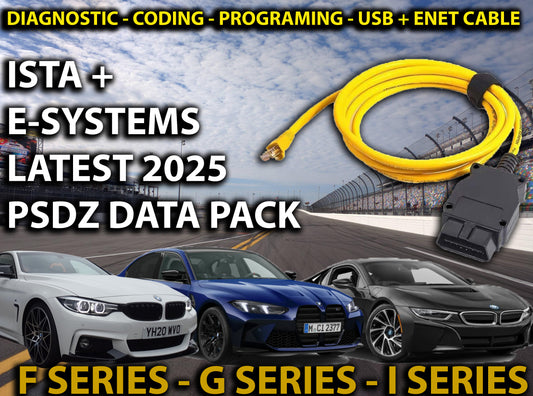 ENET CABLE & BMW DIAGNOSTIC, PROGRAMMING AND CODING SOFTWARE PACK FOR F & G SERIES 2010 TO 2025